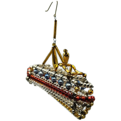 Christopher Radko Luxury Liner Ship Christmas Ornament Beaded Czech 98-230-0
