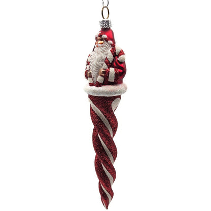 Patricia Breen Santa Sopel Red White Candy Cane Spiral Christmas Tree Ornament