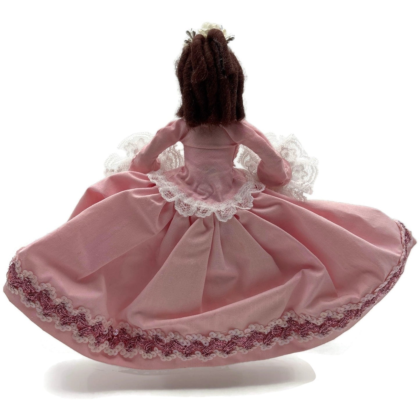 Gladys Boalt Beauty Belle Pink Beauty and The Beast Fabric Christmas Ornament