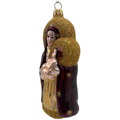 Patricia Breen Madonna of The Sun Bordeaux Stars Religious Christmas Ornament