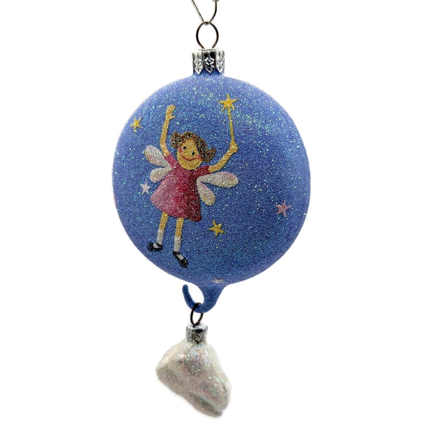 Patricia Breen Tooth Fairy Blue Glitter Christmas Ornament Retired Item 2139