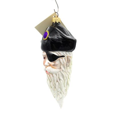 Patricia Breen Pirate Rex Black Santa Head Nautical Christmas Tree Ornament 9700