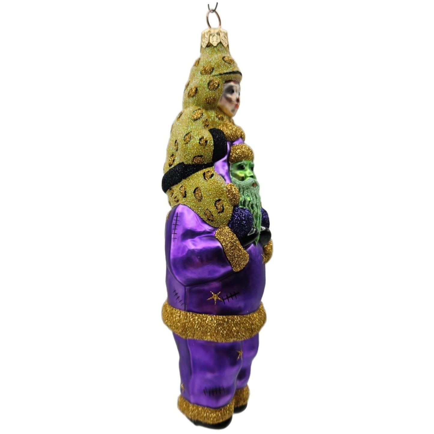 Patricia Breen Carry Me Santa Frankenstein And Leopard Boy Halloween Ornament