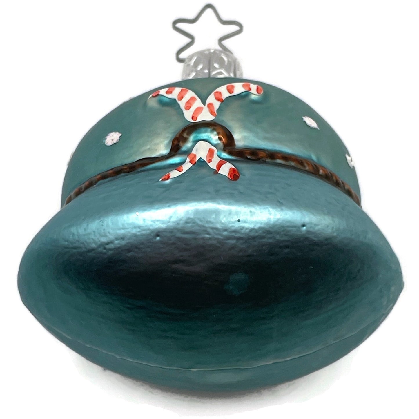 Inge Glass Ornament Christmas Cap Candy Canes Old World Christmas Tree Decor