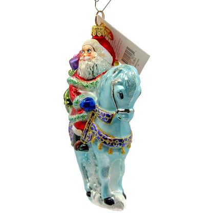 Christopher Radko Norwegian Santa Riding a Horse Christmas Ornament 00-098-0
