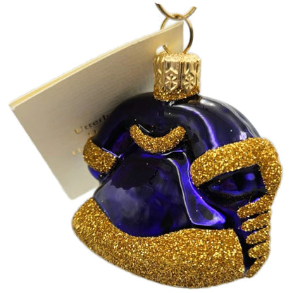 Patricia Breen Miniature Fine Phone Purple Gold Christmas Tree Ornament CATZ