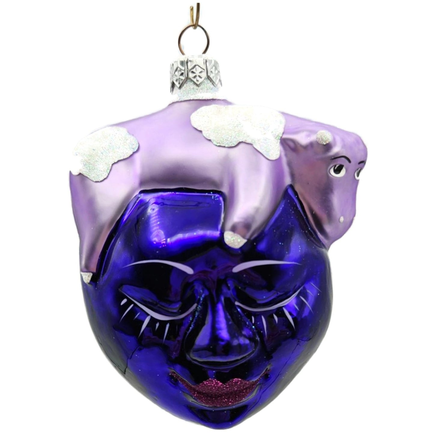 Patricia Breen And The Cow Jumped Purple Diddle Diddle Series Christmas Ornament