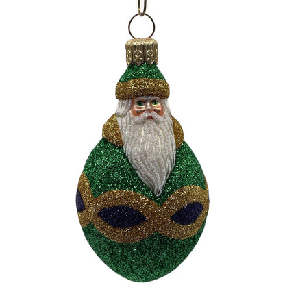 Patricia Breen Ornament Miniature Faberge Santa Green Purple Christmas Tree Deco