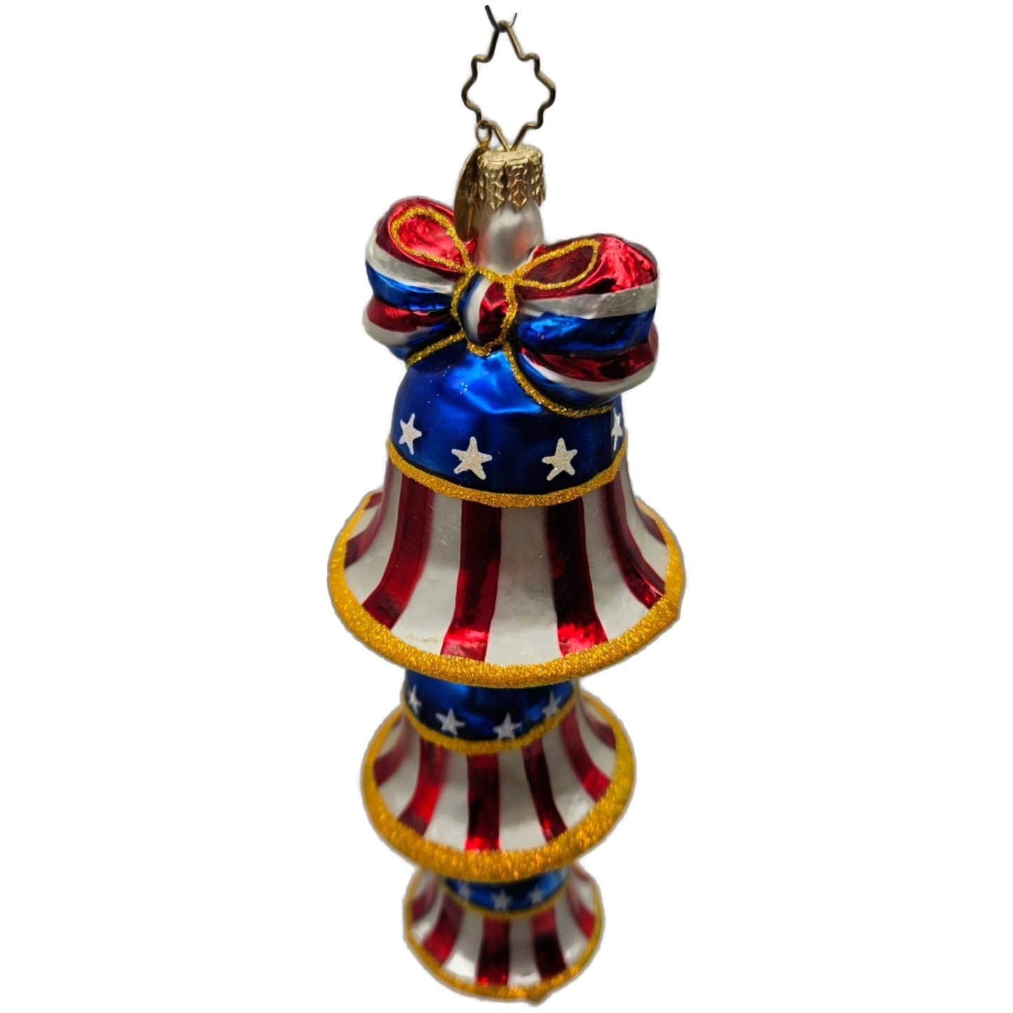 Christopher Radko Freedom Ring Forever Patriotic Bells Christmas Ornament 020606
