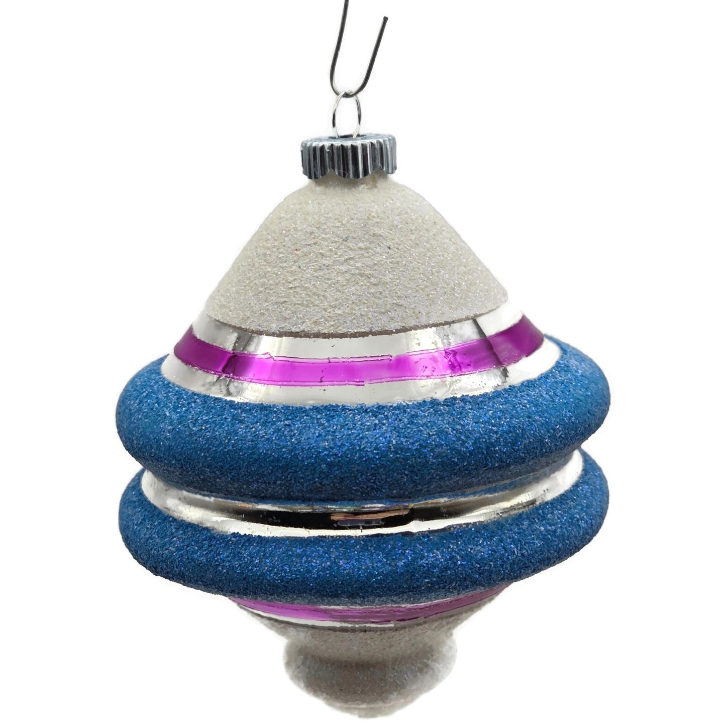 Christopher Radko Shiny Brite Snow Tops Reflector Christmas Tree Ornament Set