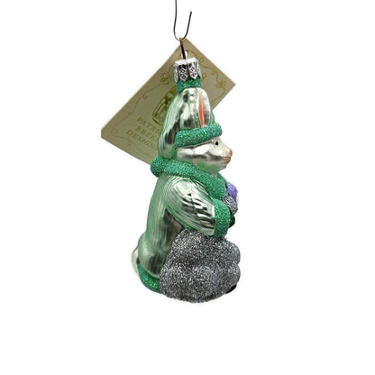 Patricia Breen A Christmas Bunny Pastel Green Purple Egg Easter Holiday Ornament