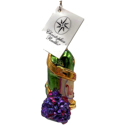 Christopher Radko A Vintage Year 2004 Wine Bottle Christmas Ornament 1010931