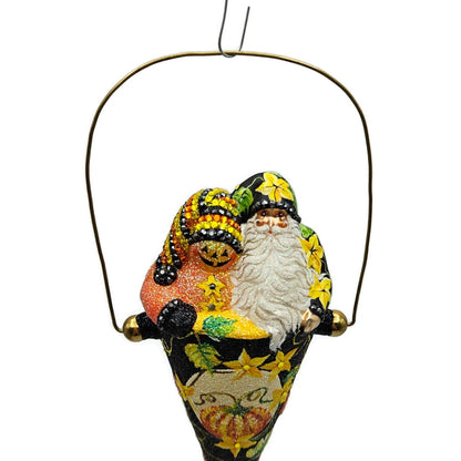 Patricia Breen Victorian Candy Cone Autumnal Pumpkins Fall Christmas Ornament