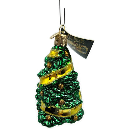OWC Support Our Troops Military Yellow Ribbon Old World Christmas Tree Ornament