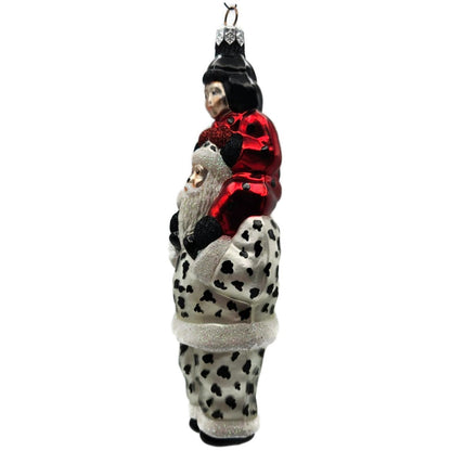 Patricia Breen Carry Me Santa Dalmatian Ladybug Glass Halloween Ornament 9803