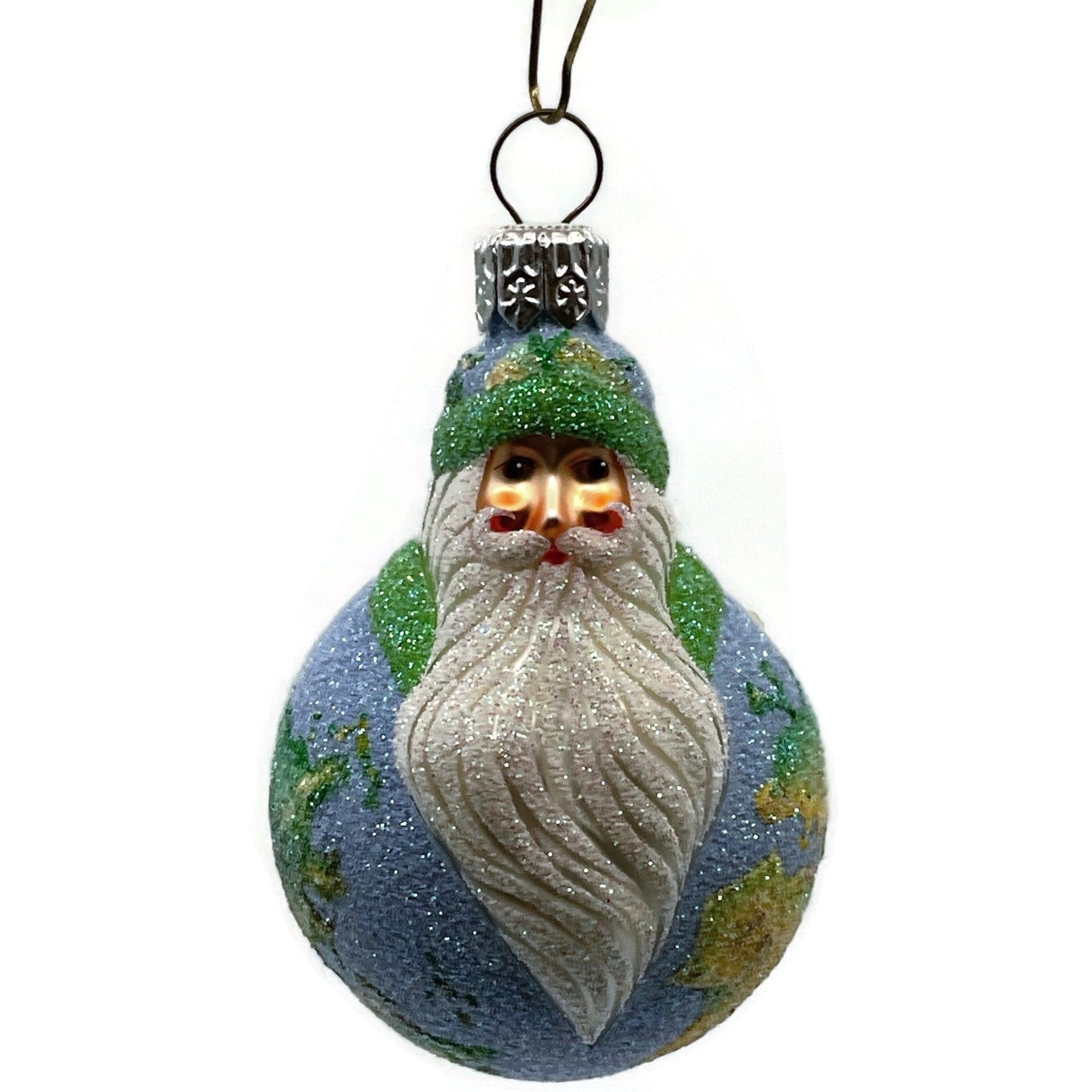 Patricia Breen Miniature Santa du Monde Globe Earth Christmas Tree Ornament