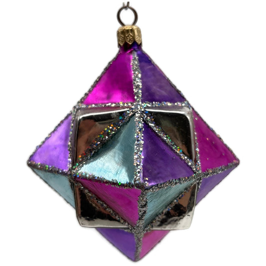 Christopher Radko Star Bizarre Purple Pink Christmas Tree Ornament 01-0160-0