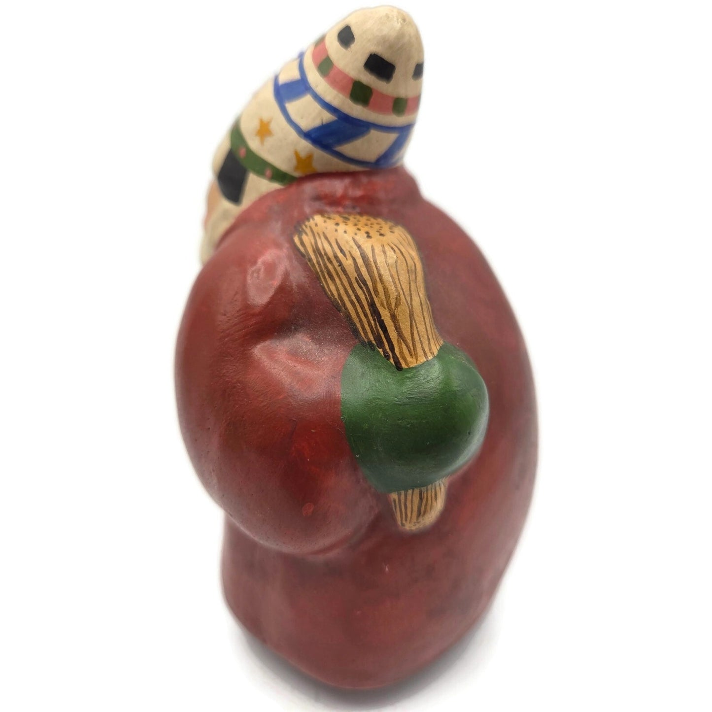 Vaillancourt Santa Switches Behind Back Chalkware Folk Art Christmas Figurine