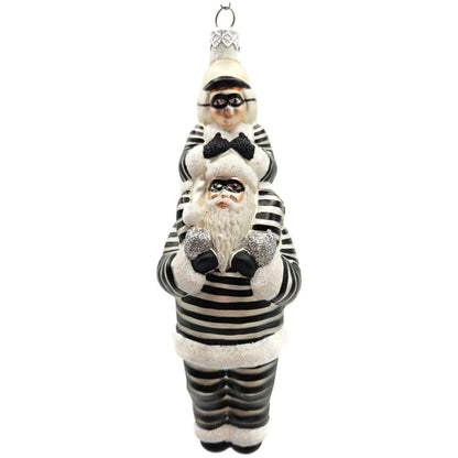 Patricia Breen Carry Me Santa Bank Robbers The Christmas Gang Striped Ornament