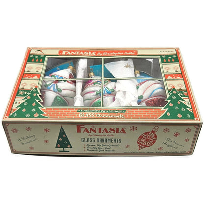 Fantasia Ice Delites Christopher Radko 3 Pcs Set Christmas Ornaments with Box