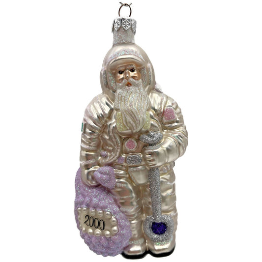 Patricia Breen Millennium Santa Claus Lavender Bag 2000 Christmas Ornament CATZ