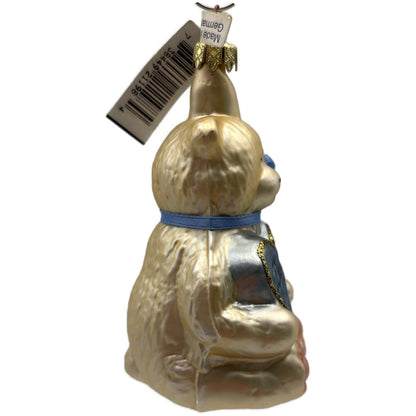 Babys First Teddy Bear Blue Heart Christmas Ornament Midwest of Cannon Falls