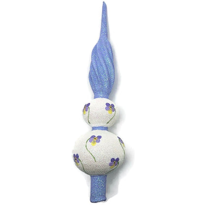 Patricia Breen Miniature Pansy Finial Purple Easter Spring Christmas Tree Topper