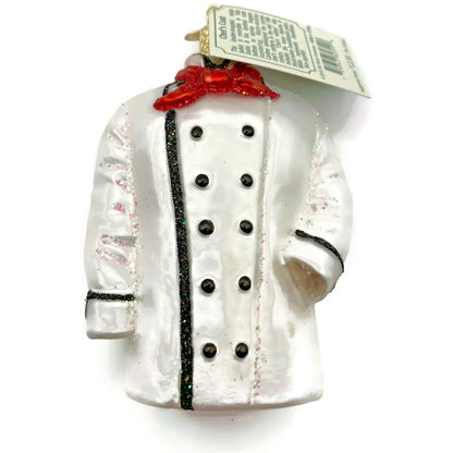 Chefs Coat White Jacket OWC Ornament Cooking Old World Christmas Tree Decor