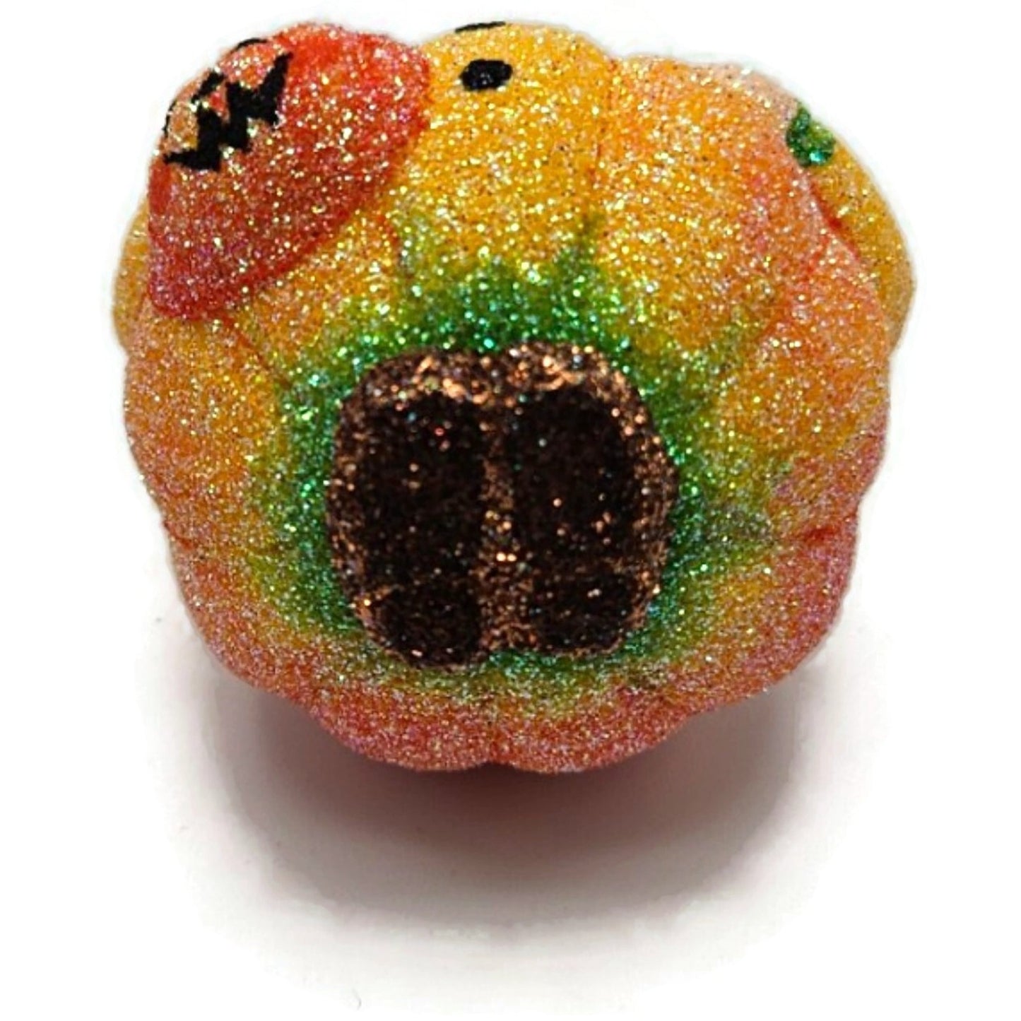 Patricia Breen Trickster Pumpkin Orange Glass Halloween Christmas Ornament 2651