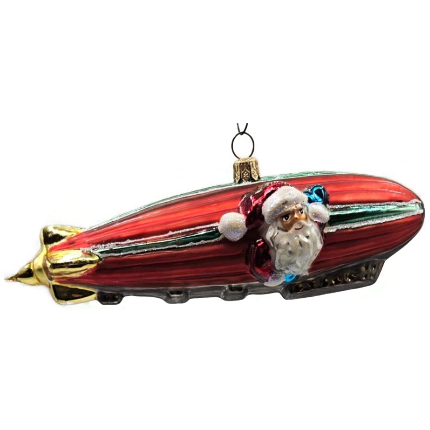 Christopher Radko Zippedee Zeppelin Blimp Santa Claus Christmas Tree Ornament