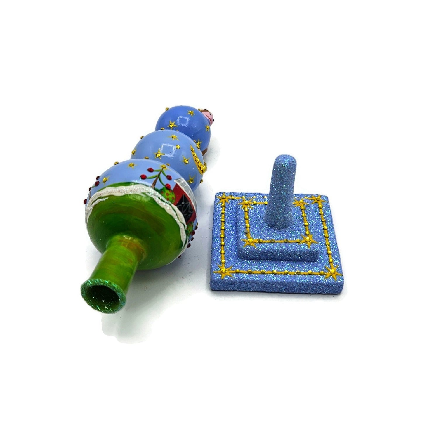 Patricia Breen Miniature Chameleon Finial The Cow Jump Over the Barn Tree Topper