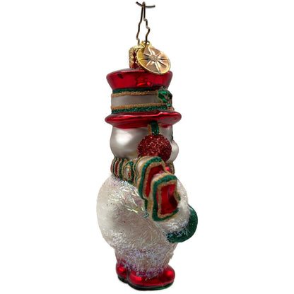 Christopher Radko Chappy O'Snow Little Gem Christmas Snowman Ornament 1014611