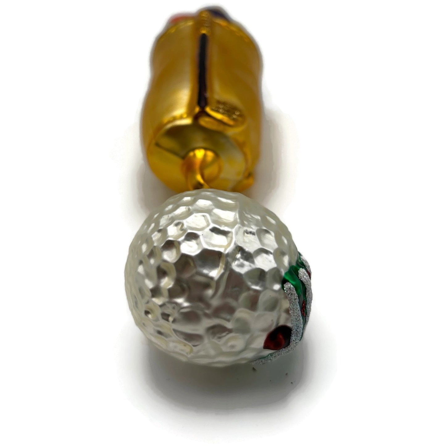 Patricia Breen Golf Bag and Ball Gold Matte Sports Christmas Tree Ornament