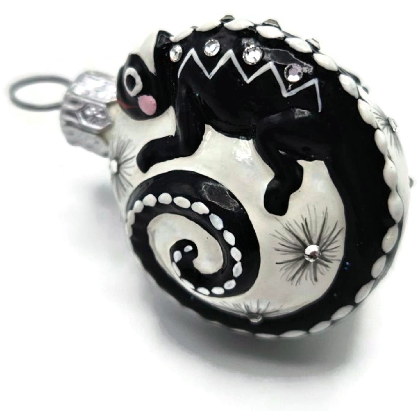 Patricia Breen Springtime Chameleon Black Bird Spring Christmas Tree Ornament