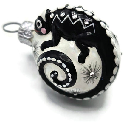 Patricia Breen Springtime Chameleon Black Bird Spring Christmas Tree Ornament