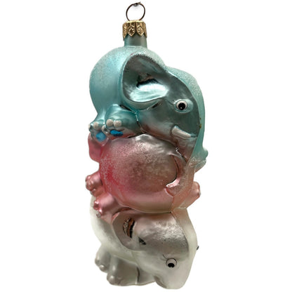 Christopher Radko Ton of Fun Elephants Stack Christmas Tree Ornament 98-180-0