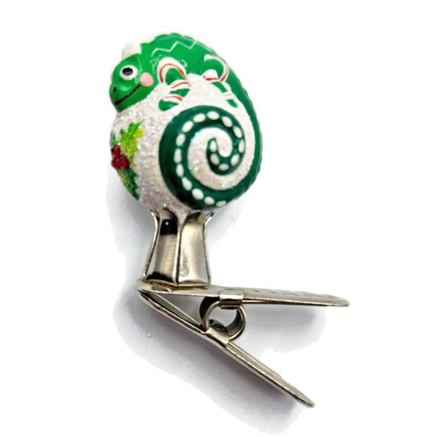 Patricia Breen Petite Miniature Chameleon Holly Green Christmas Tree Ornament