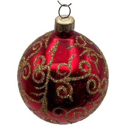 Christopher Radko Rhapsody Red Gold Drop Christmas Tree Ornament 96-260-0