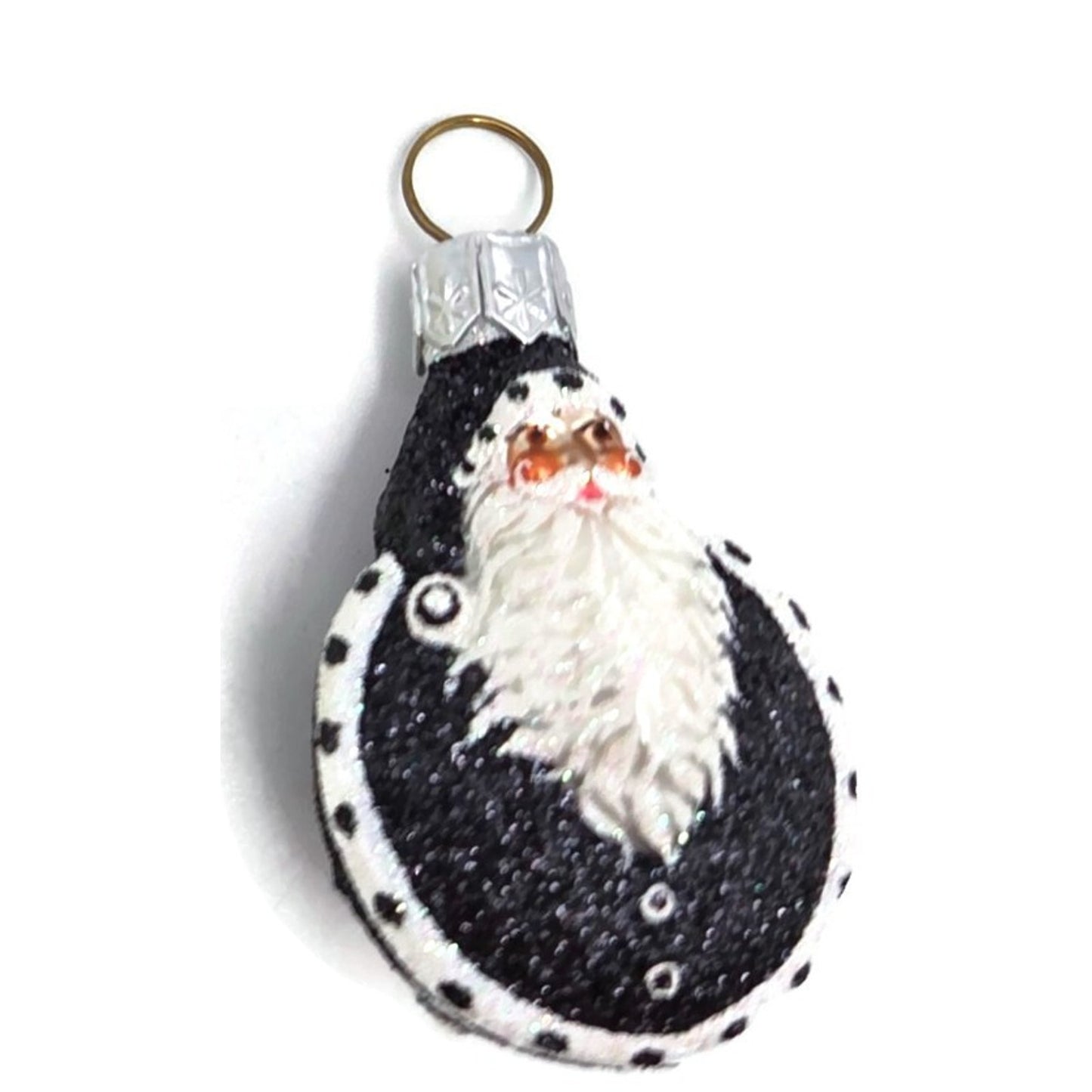 Patricia Breen Ladybug Noel Black Glittered Polka Dots Spring Christmas Ornament