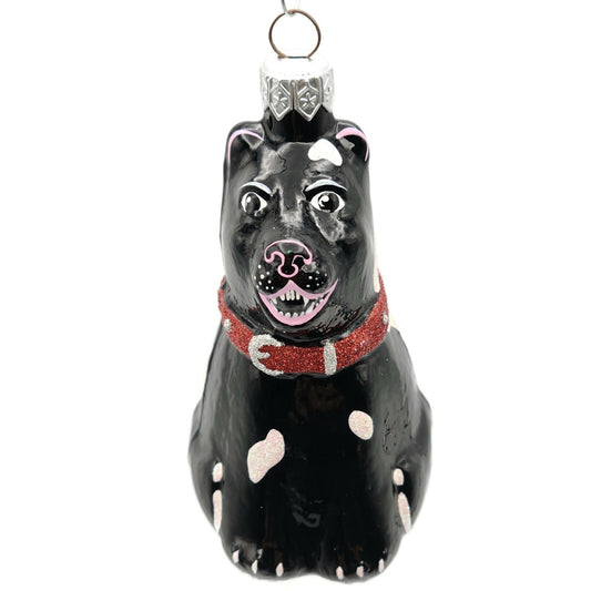 Patricia Breen Laughing Dog Black Fangs Hey Diddle Diddle Christmas Ornament