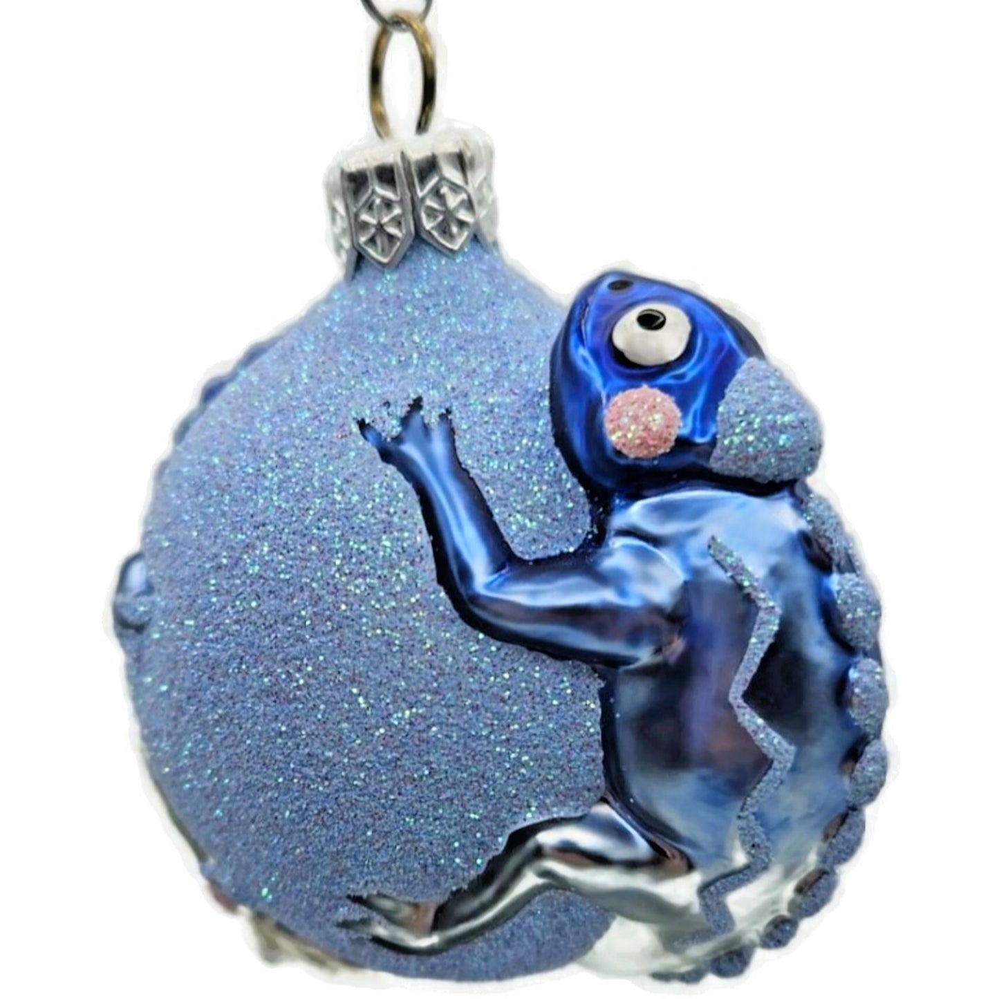 Patricia Breen Once Again for James Blue Silver Chameleon Christmas Ornament