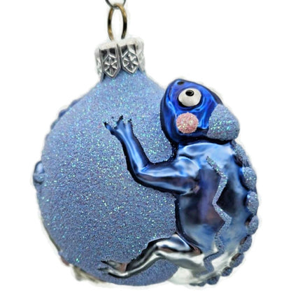 Patricia Breen Once Again for James Blue Silver Chameleon Christmas Ornament
