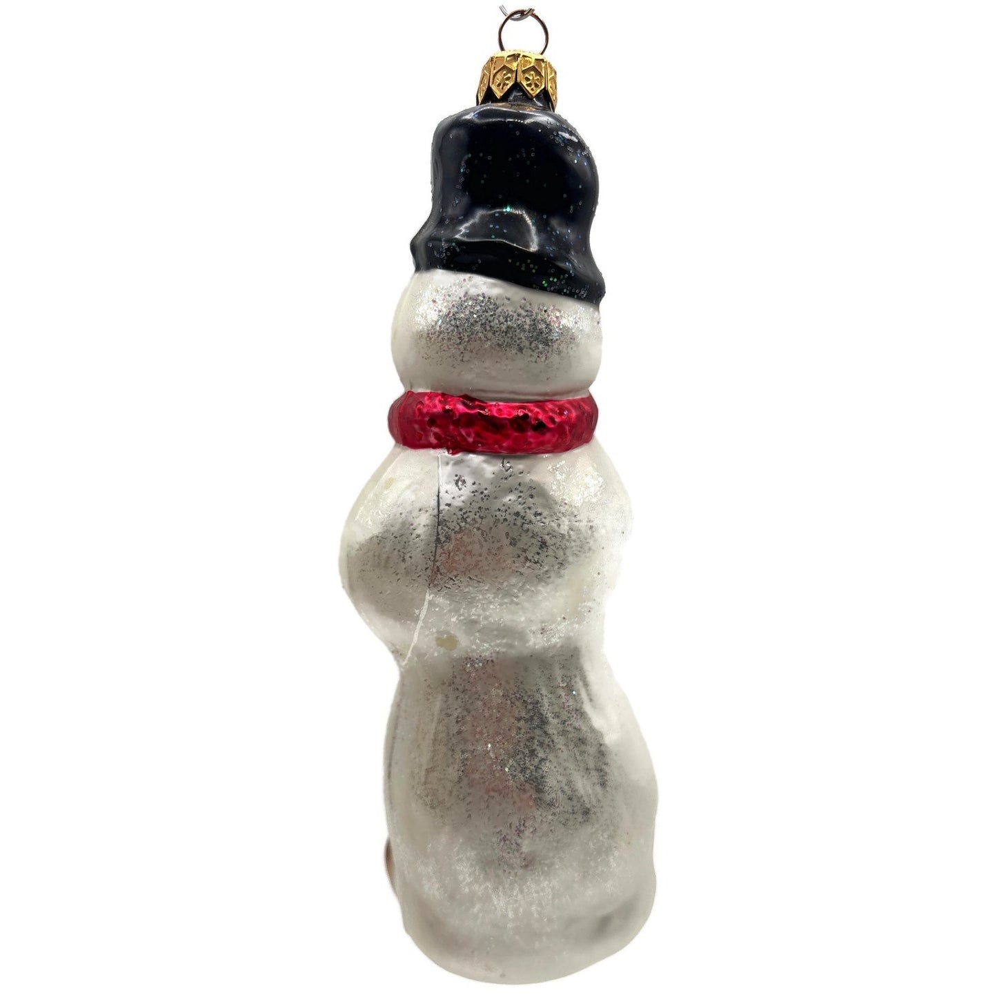 Christopher Radko Holly Jolly Snowman With Broom Christmas Ornament 97-252-0