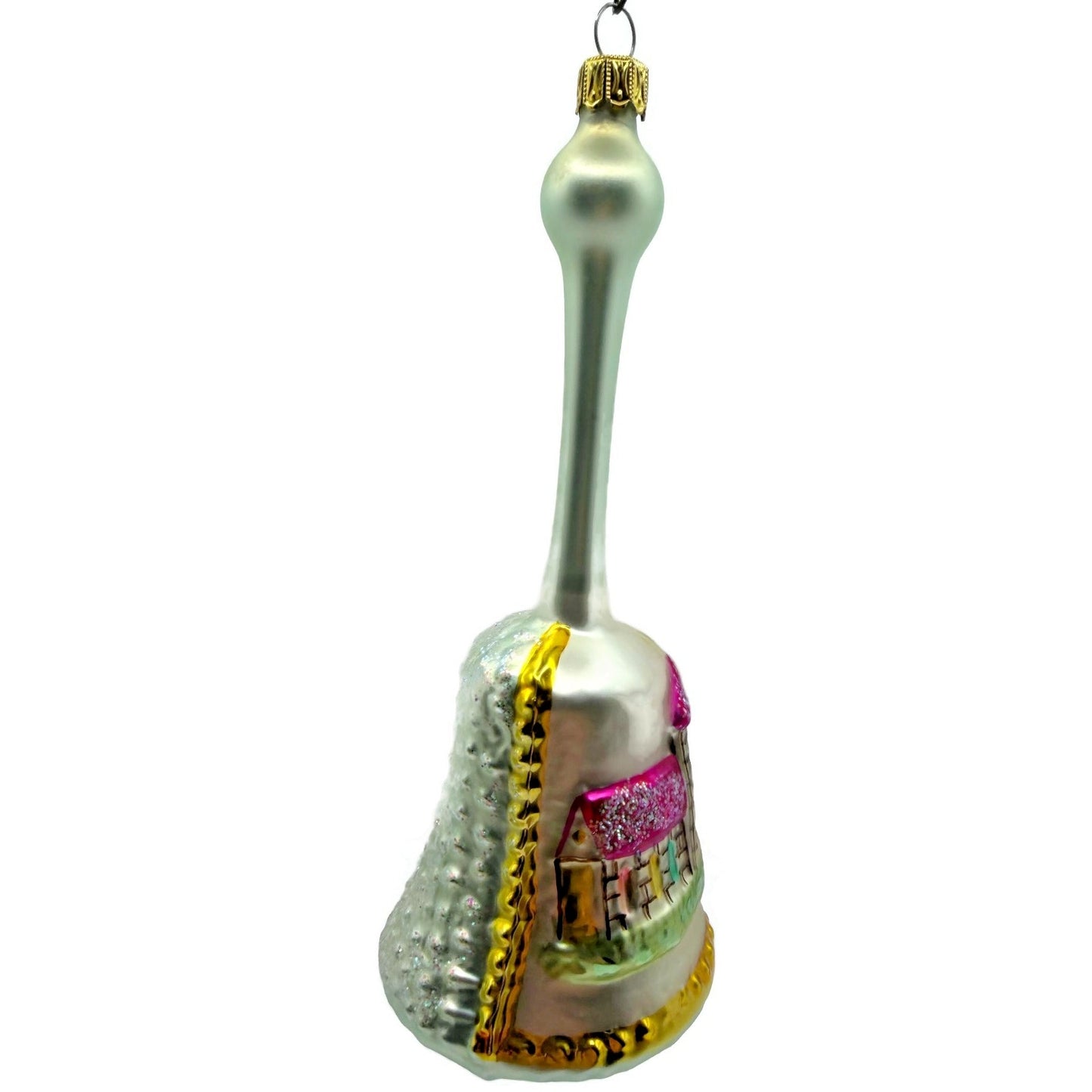 Christopher Radko Church Bell Silver Handle Christmas Ornament 93-295-0 Vintage