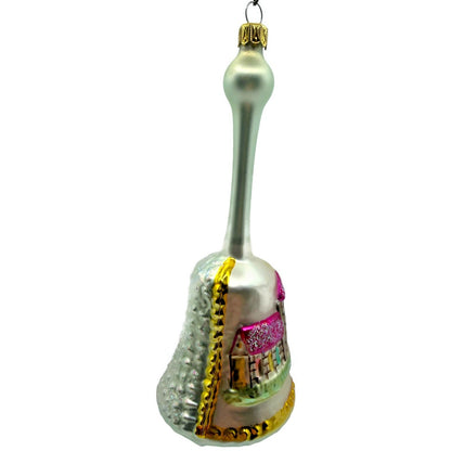 Christopher Radko Church Bell Silver Handle Christmas Ornament 93-295-0 Vintage