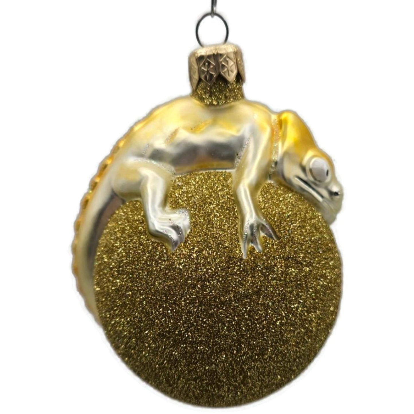Patricia Breen Chameleon Gold Glittered Christmas Holiday Tree Ornament