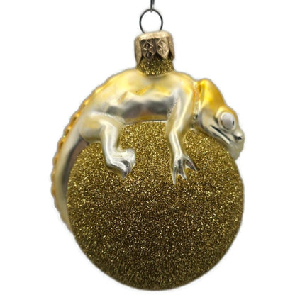 Patricia Breen Chameleon Gold Glittered Christmas Holiday Tree Ornament