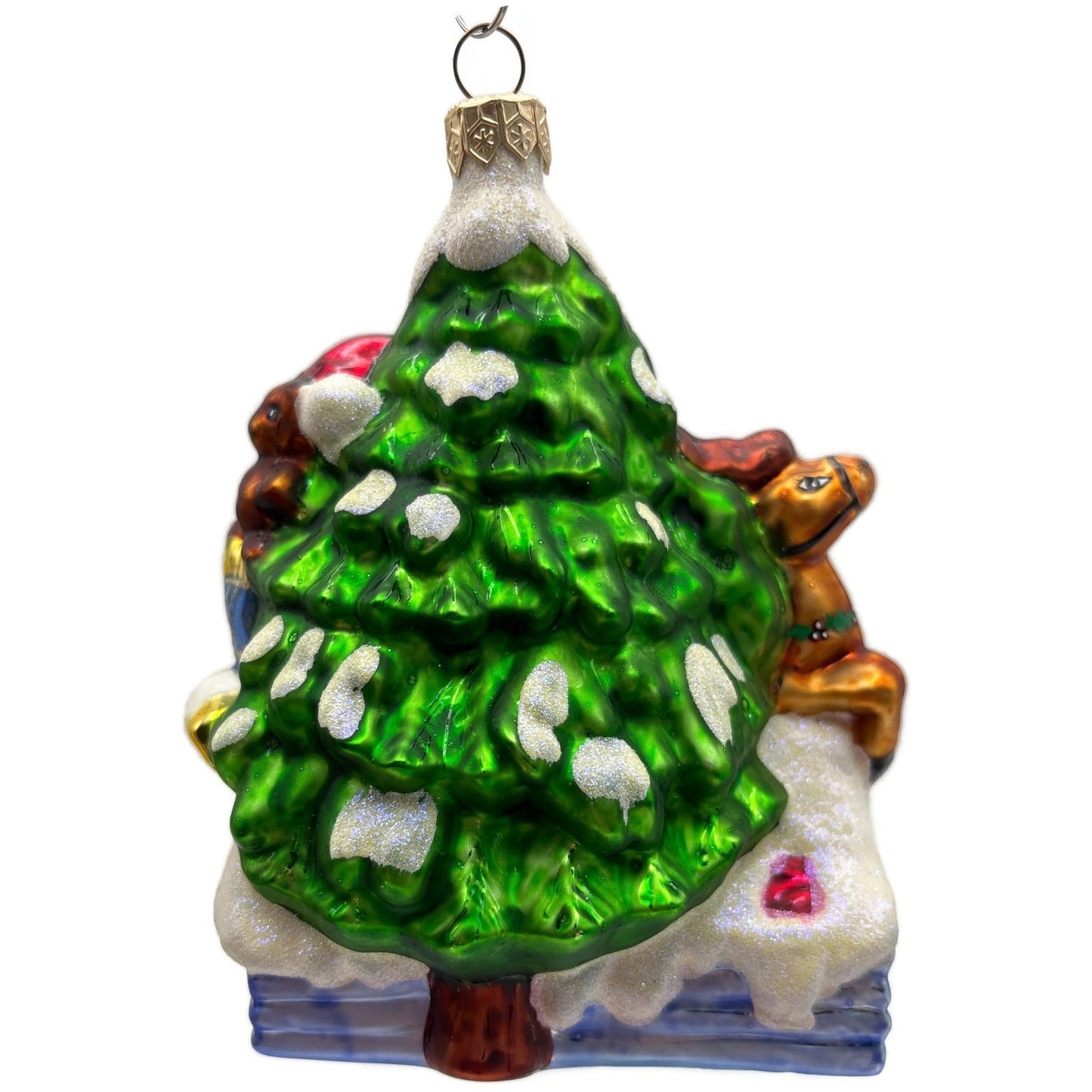 Christopher Radko Up On The House Top Santa Christmas Tree Ornament 99-215-0