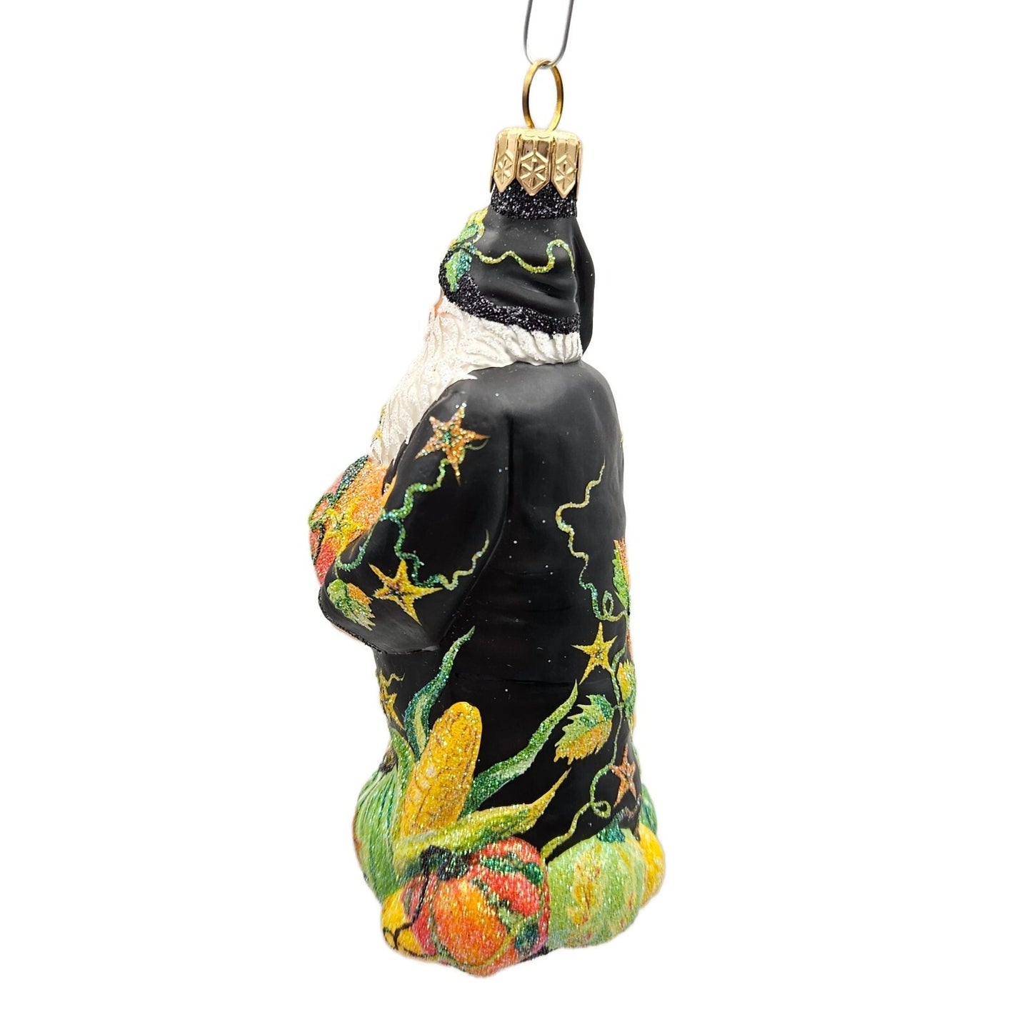 Patricia Breen Harvest Santa Claus Black Pumpkins Fall Christmas Tree Ornament