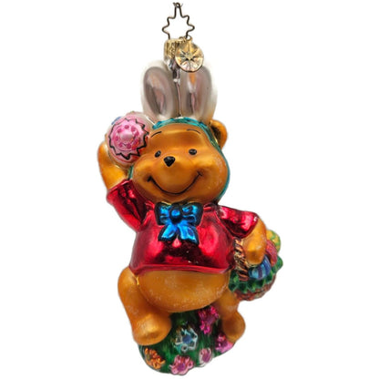 Christopher Radko Easter Pooh Disney Exclusive Bunny Ears Christmas Ornament